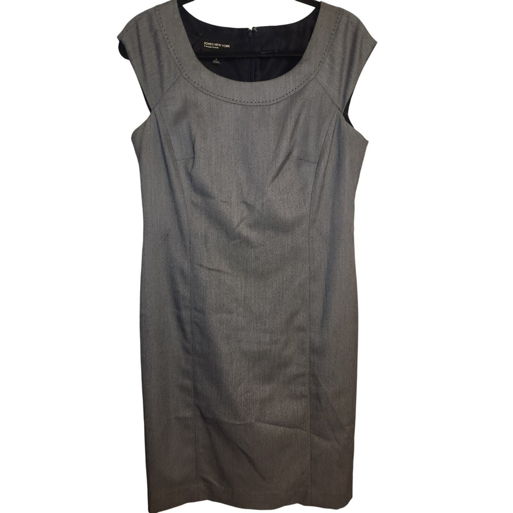 Jones‎ New York Collection Gray Sleeveless Career Office Dress